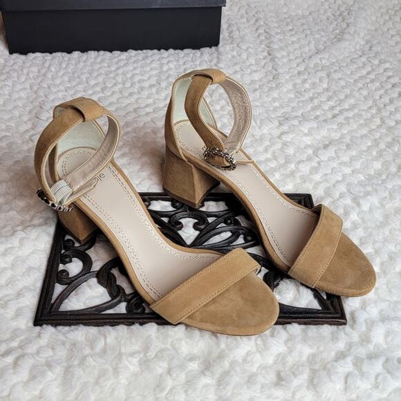 NIB Maje Farria Suede Heels in Camel, Sz 37 / US 6-6.5 - Picture 3 of 12